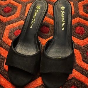 Black Kitten Heel New